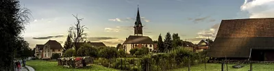 Blick auf Kippenheimweiler mit Kirche