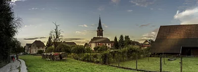 Blick auf Kippenheimweiler mit Kirche